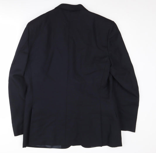 Feraud Men's Blue Wool Blazer 52 Regular