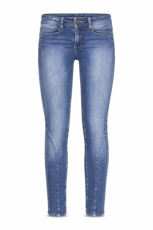 Front view of Adidas Women's Blue Skinny Jeans, size 27 Slim, Fit