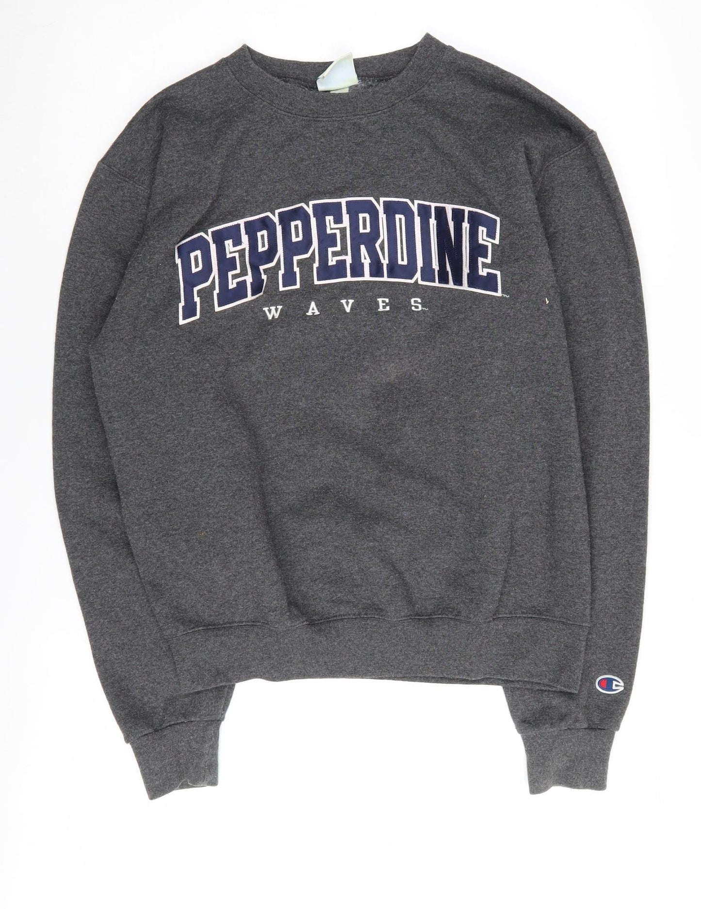 Champion Men's Grey College Sweatshirt Logo Pullover Size S