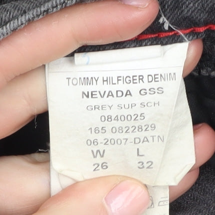Tommy Hilfiger Men's Grey Straight Jeans, Size 26