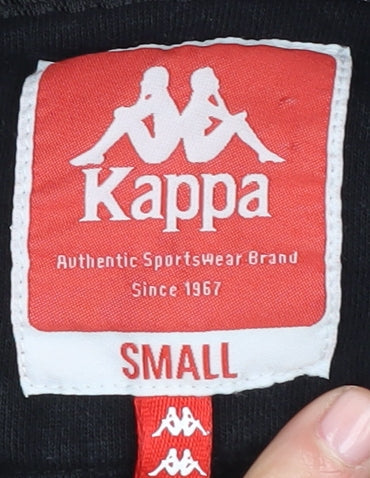 Kappa Men's Black Pullover Hoodie Size S with Logo