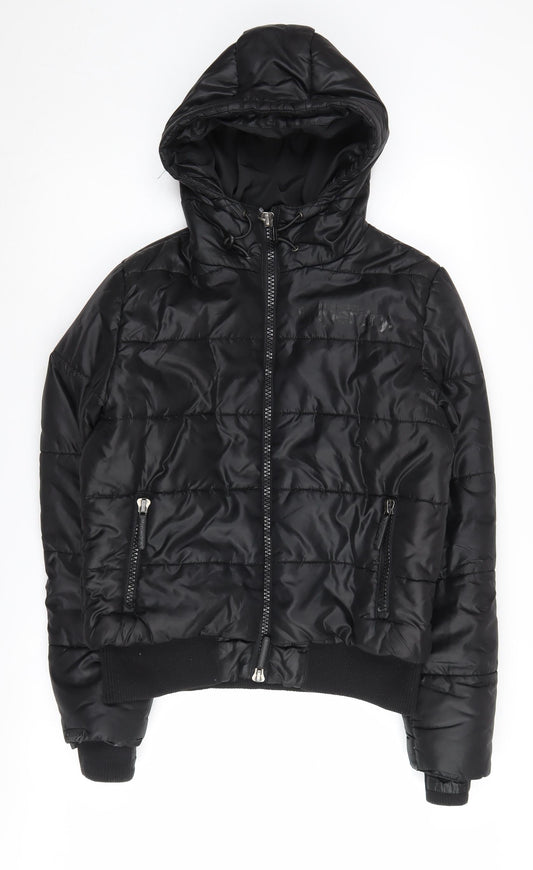 Superdry Women's Black Puffer Jacket L