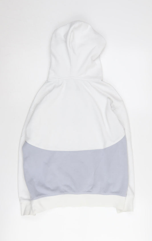 Kappa Boys White Hoodie, Logo Accent, Size 9 Years