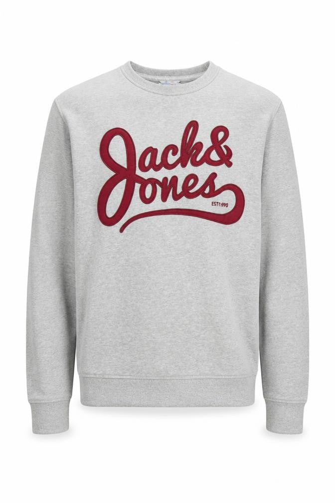 Mens UK S Regular JACK & JONES Grey Pullover Sweatshirt