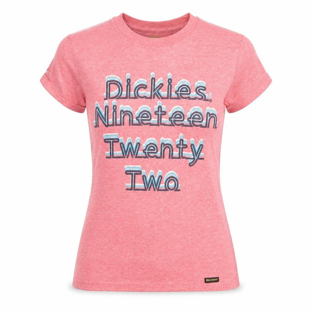 Womens UK Size M Dickies Pink Cotton Blend T-Shirt