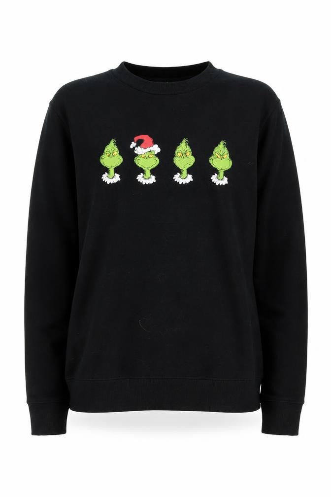 The Womens Grinch Black XS Pullover Sweatshirt