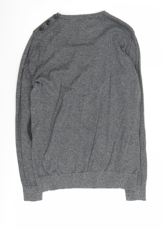 Jack & Jones Men's Grey Small Pullover Jumper