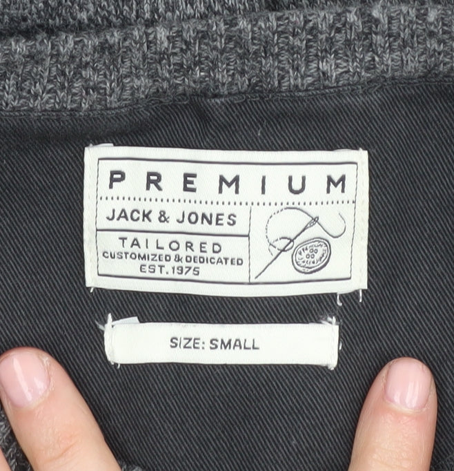 Jack & Jones Men's Grey Small Pullover Jumper