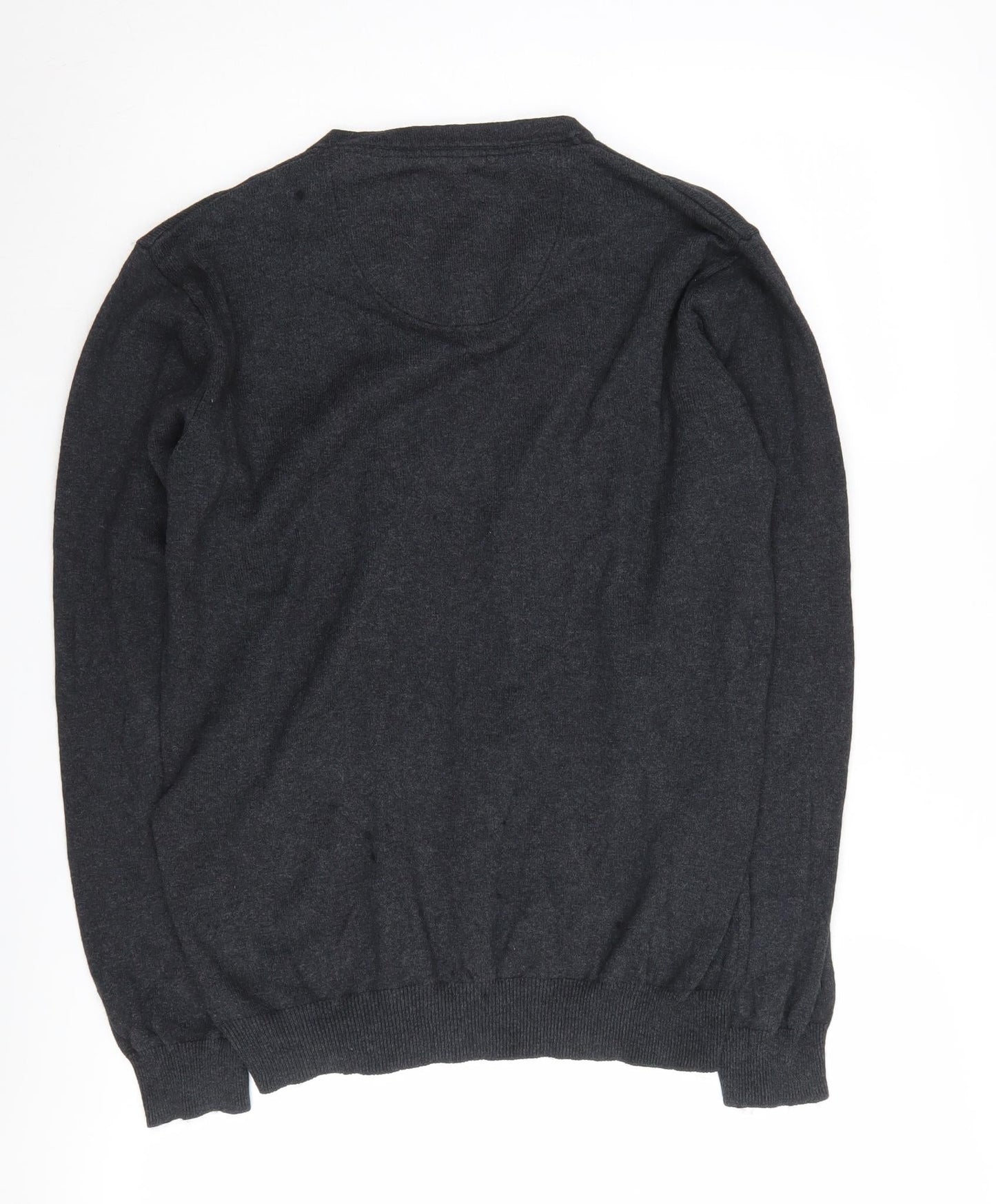 Jeff Banks Men's Black S Cotton Cashmere Pullover Jumper