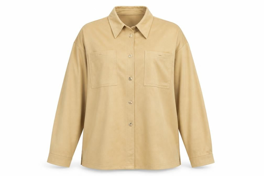 Wallis Women Beige Button-Up Shirt, Size 12, Casual