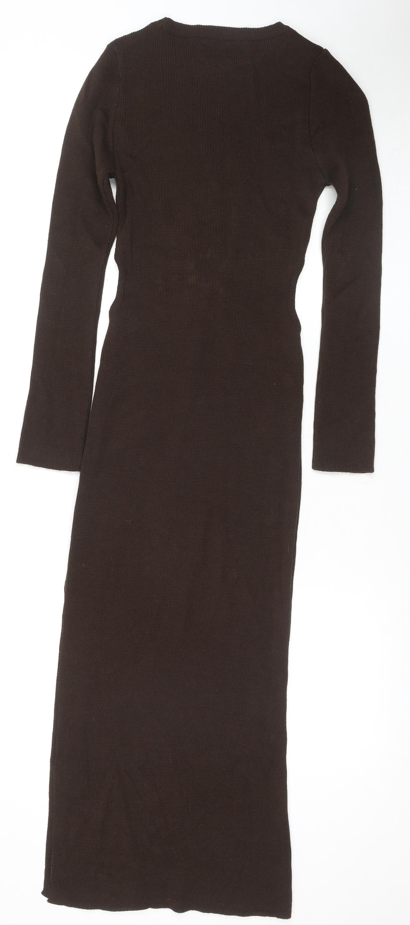 ASOS Women's Brown Midi Bodycon Dress Size 4