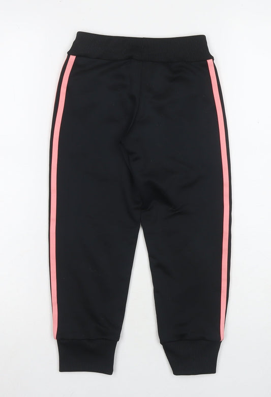 Adidas Girls Black Jogger Trousers 5-6 Years