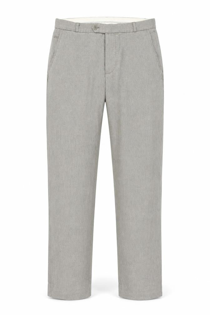 Monsoon Men's Beige Flat Front Trousers, Size 34