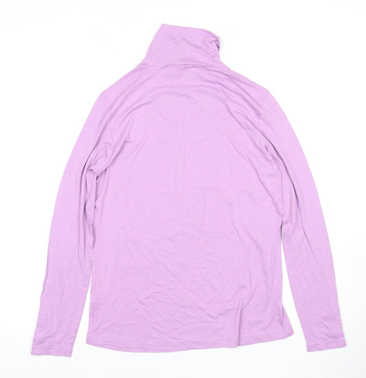 PATRA Women's Purple Roll Neck Long Sleeve Top L
