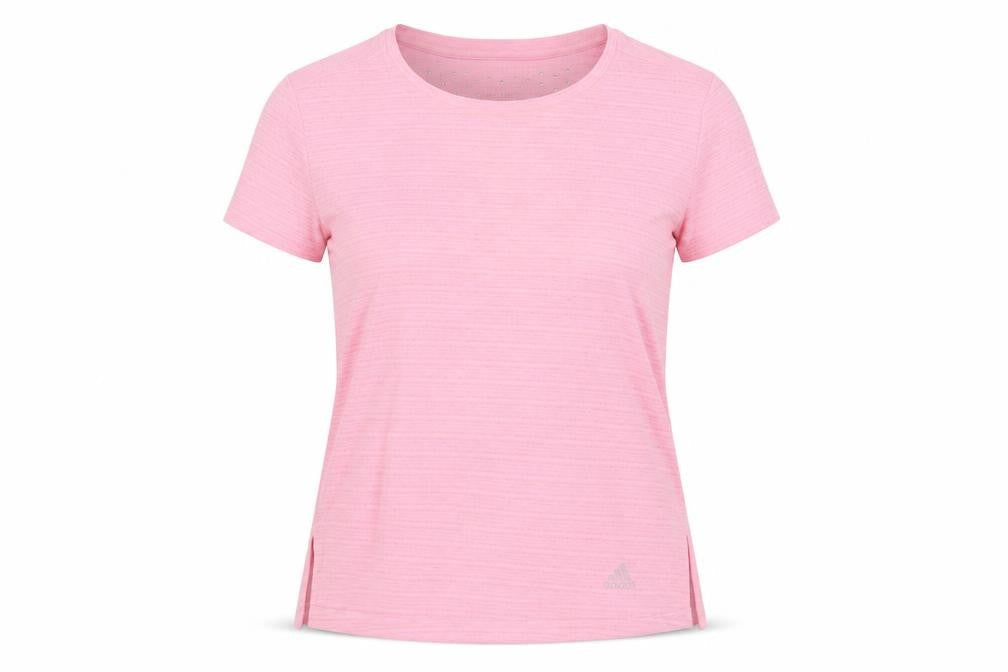 Womens UK Size 12 adidas Pink Polyester T-Shirt