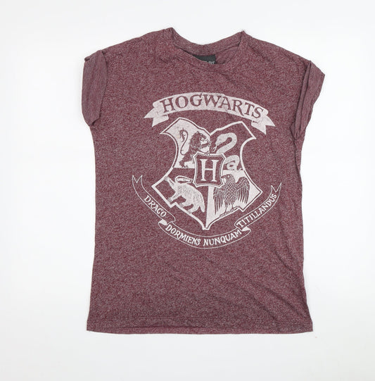 Harry Potter Women's Red T-Shirt Size 8