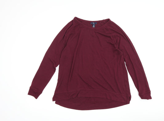 Gap Women's Red Long Sleeve Basic T-Shirt M