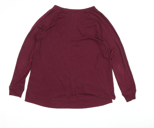 Gap Women's Red Long Sleeve Basic T-Shirt M