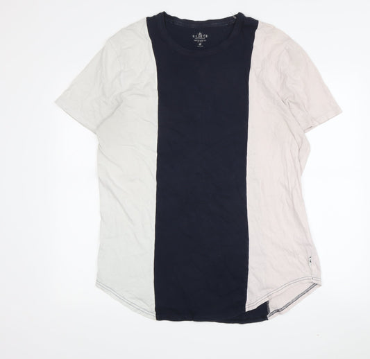 Hollister Men's Multicoloured Colourblock T-Shirt Medium