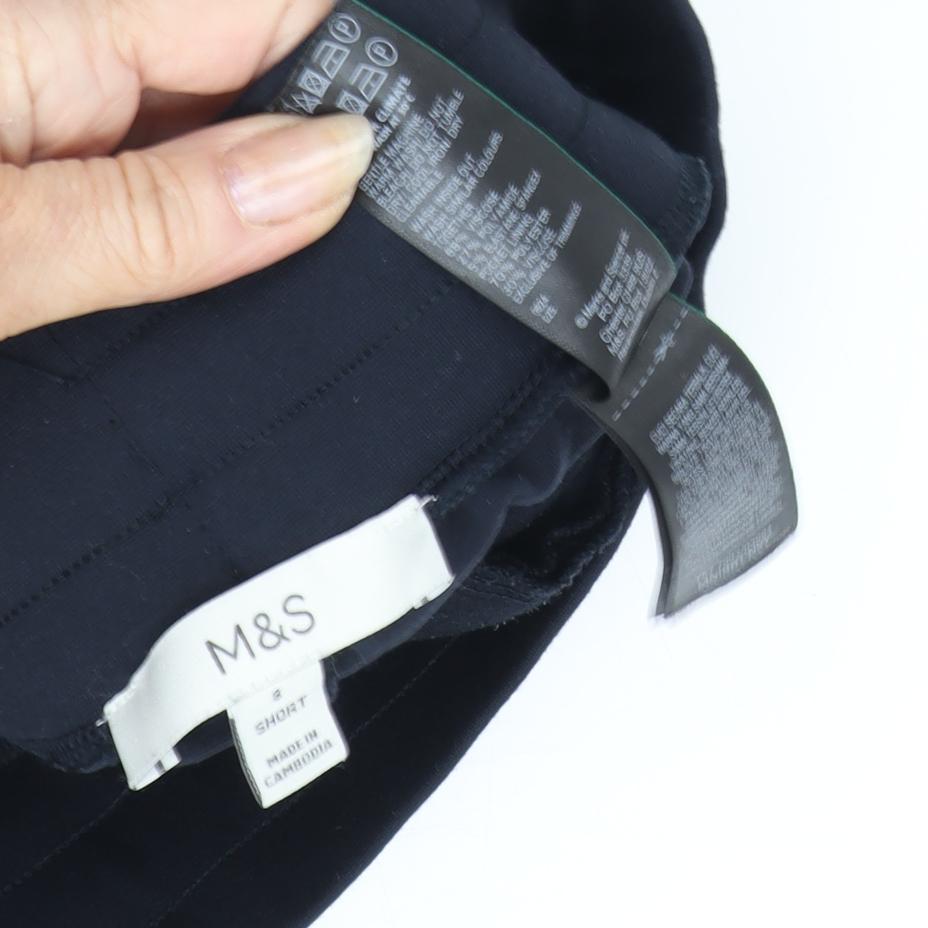 Marks and Spencer Women's Black Jogger Trousers, Size 4