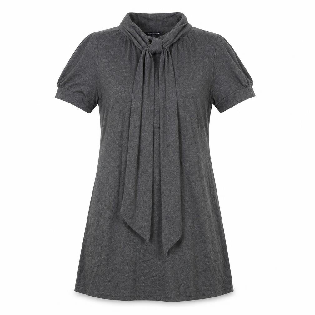 Front view of French Connection women’s grey shift dress, size UK 8