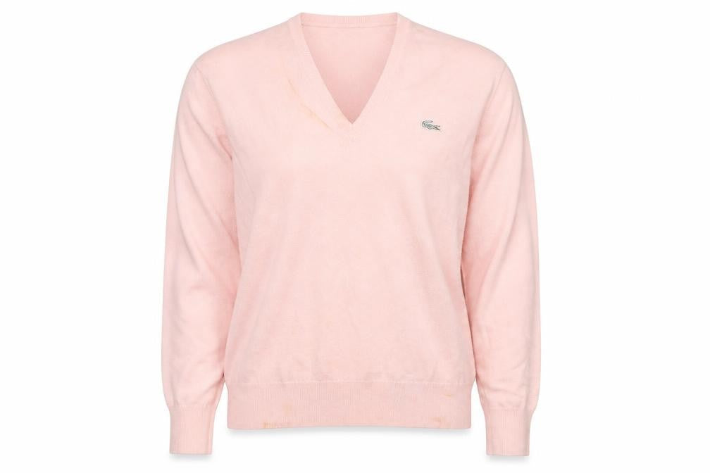 Womens UK 6 Regular Lacoste Pink Pullover Tight-Knit