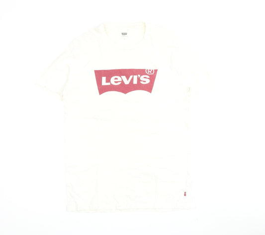 Levi's Men's White Logo T-Shirt Size S