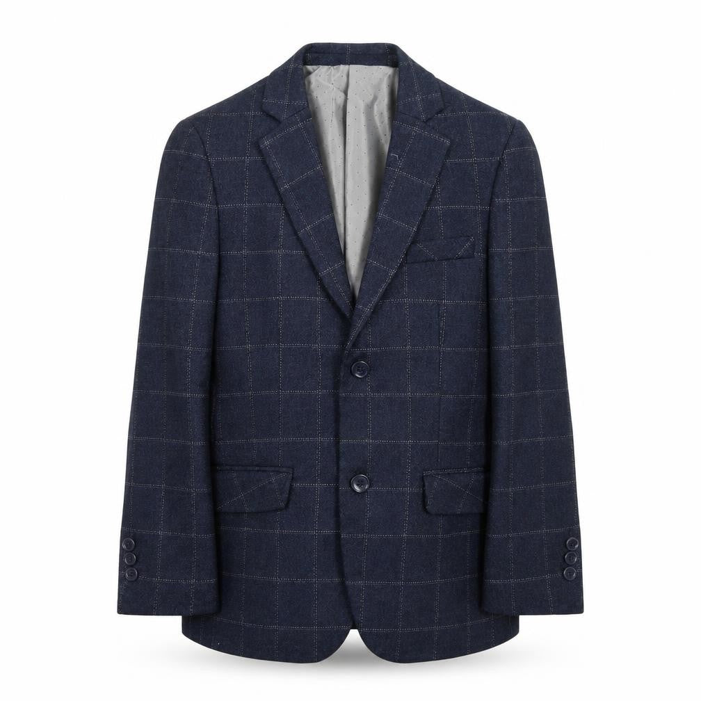 Paisley London Boys Navy Checked Blazer UK 10