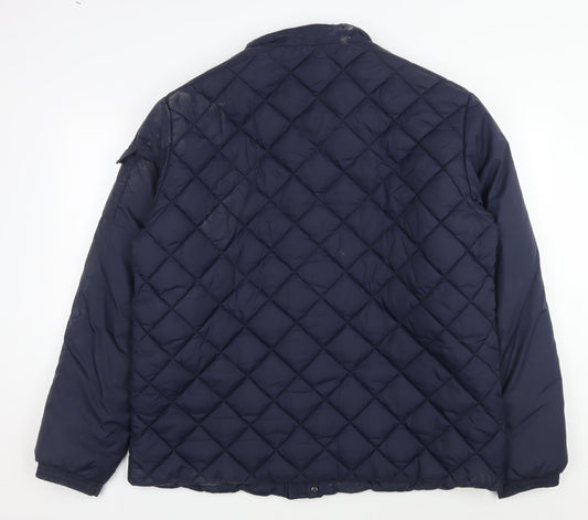ERIC HATTON Men's Blue Quilted Jacket Size 56