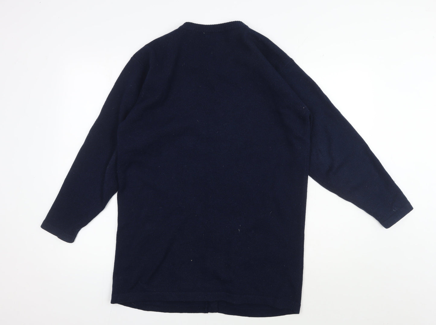 Laura Ashley Women's Blue Wool Cardigan S
