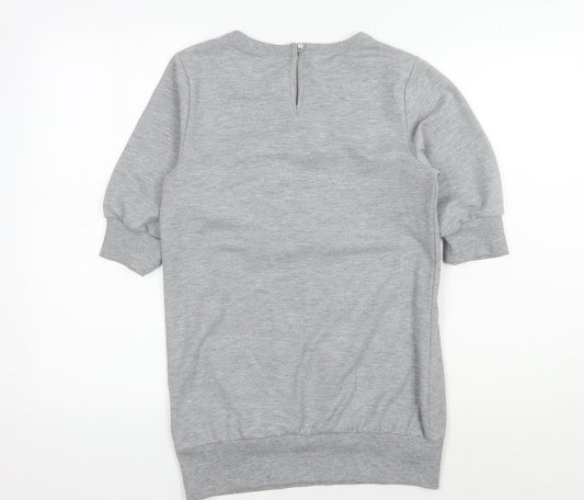Ted Baker Women's Grey Crew Neck Bow T-Shirt, Size 10
