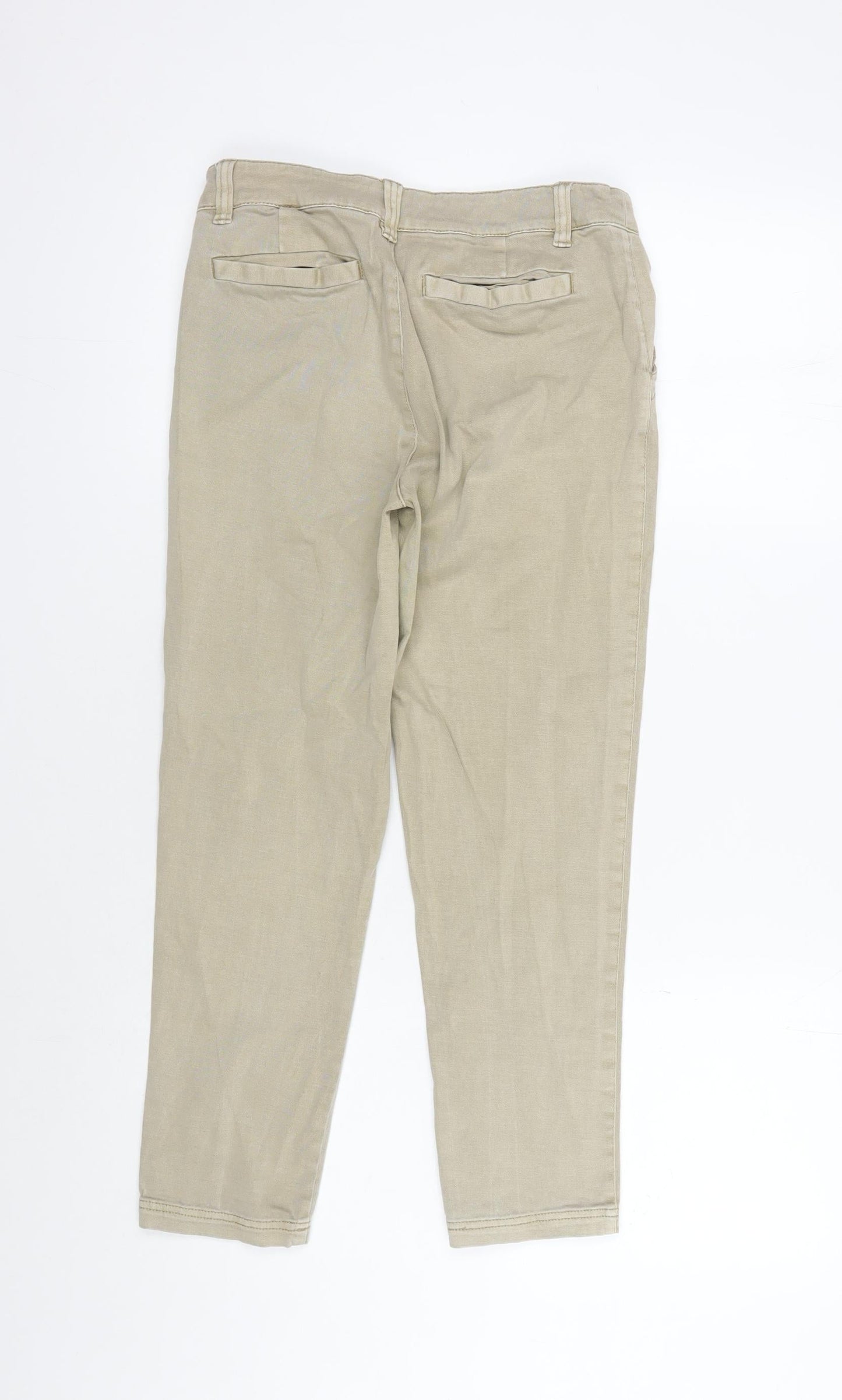 Oasis Women's Beige Chino Trousers Size 8 Straight Fit