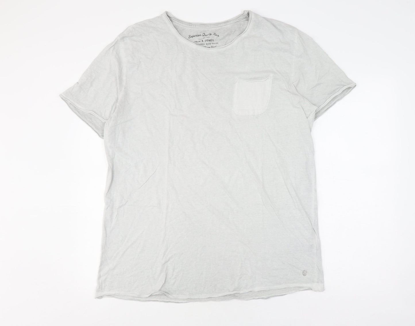 Jack & Jones Men's Grey XXL Crew Neck T-Shirt
