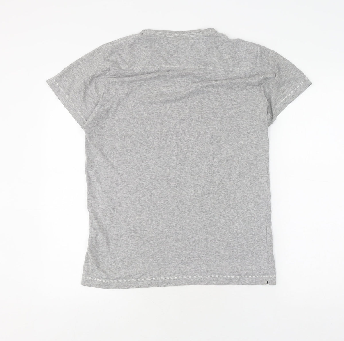 Back view of French Connection Men's Grey T-Shirt M, Regular Fit, Logo Accented