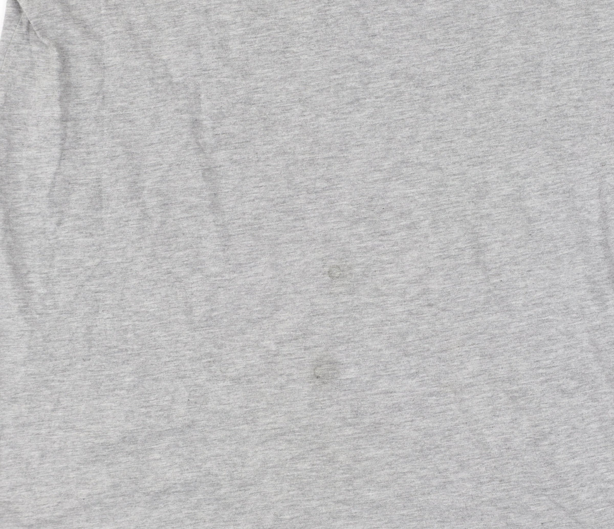 Close-up detail of French Connection Men's Grey T-Shirt M, Regular Fit, Logo Accented