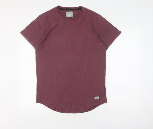 Hollister Men's Small Red Slim Fit T-Shirt Crew Neck