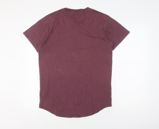 Hollister Men's Small Red Slim Fit T-Shirt Crew Neck