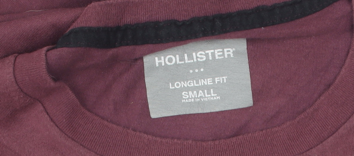 Hollister Men's Small Red Slim Fit T-Shirt Crew Neck