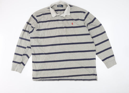 Polo Ralph Lauren Men's Grey XL Striped Pullover