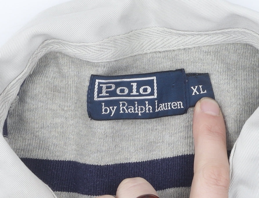 Polo Ralph Lauren Men's Grey XL Striped Pullover
