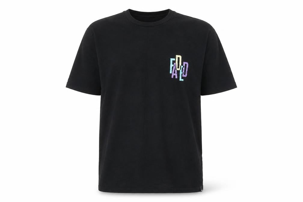 Faded Black Graphic T-Shirt for Men - Size L