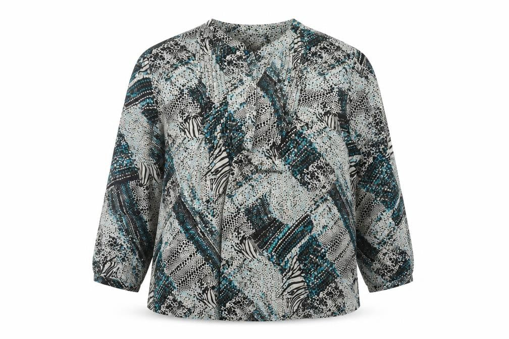 Damart Women's Multicoloured Geometric Blouse Size 22