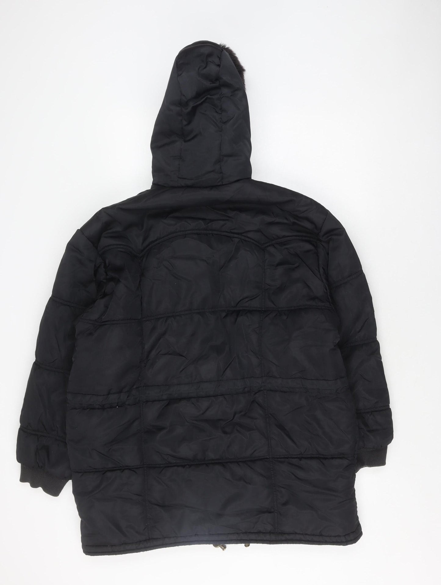 Topshop Women's Black Puffer Jacket Size 10