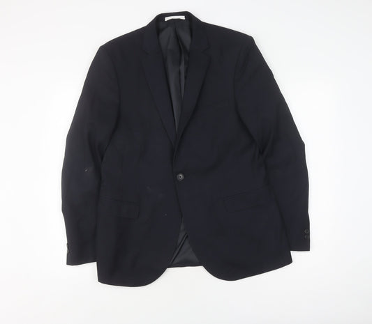 Moss Men's Black Blazer Skinny Fit 40R