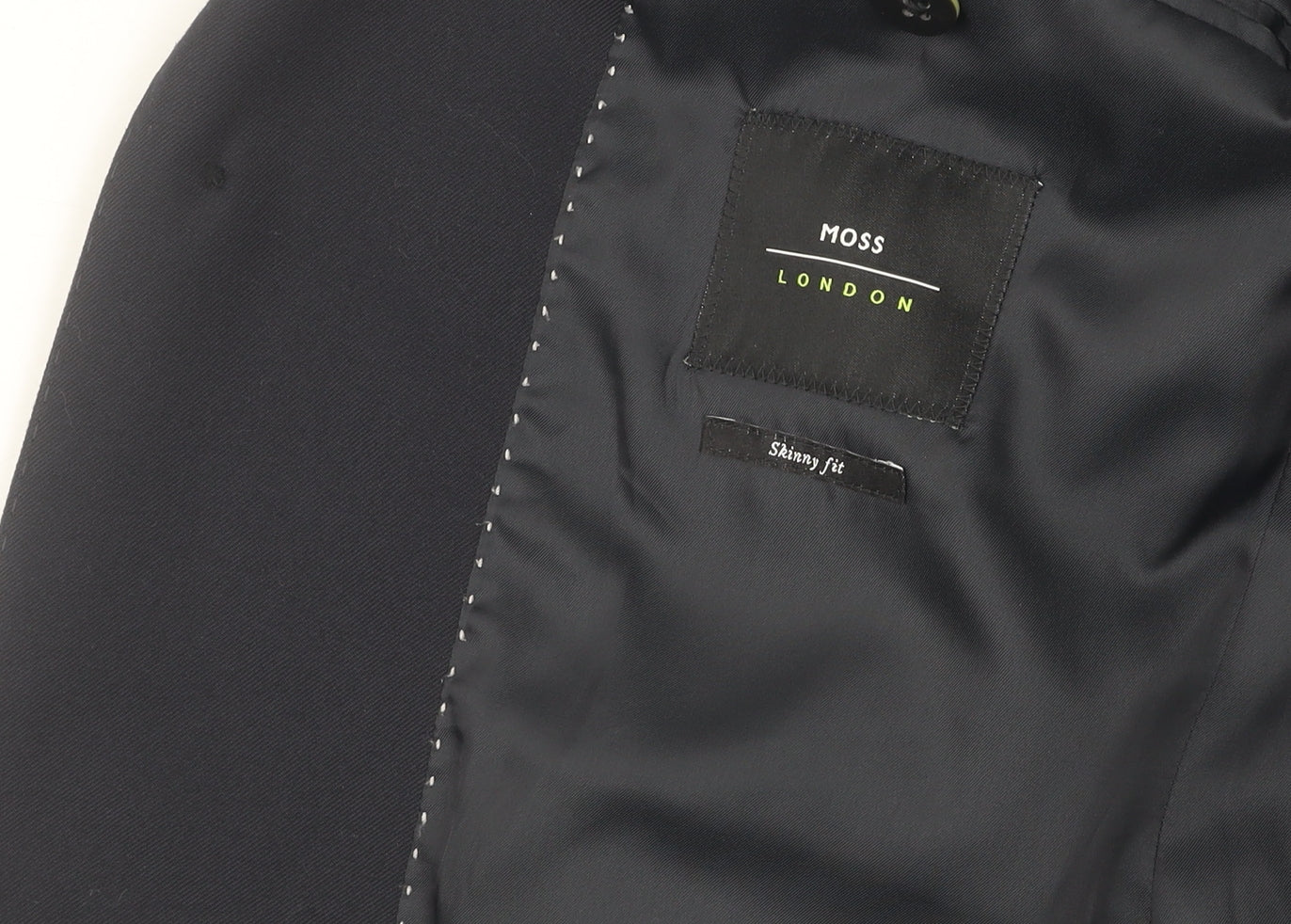 Moss Men's Black Blazer Skinny Fit 40R