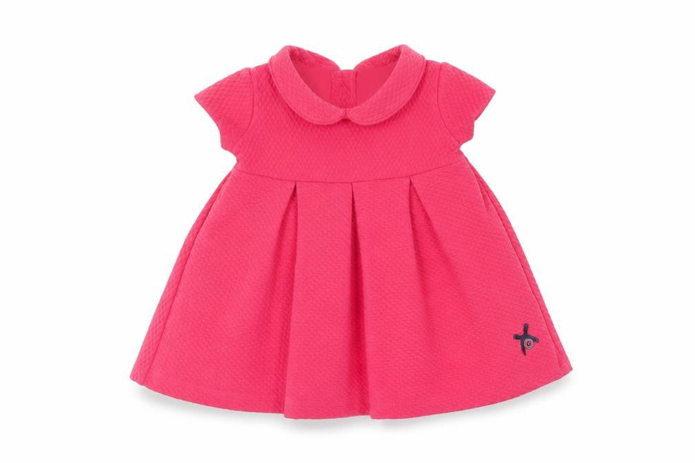 Front view of Jasper Conran girls’' pink a-line dress newborn