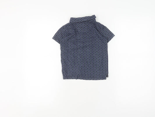 Ted Baker Boys Blue Geometric Polo Shirt, Size 2-3 Years