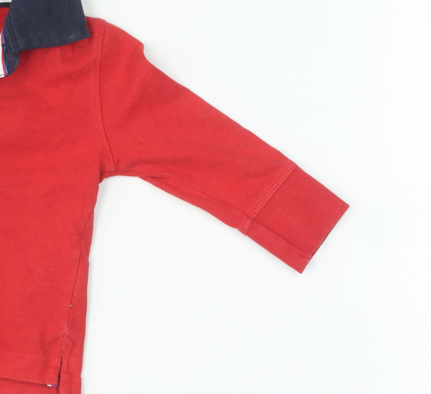 Tommy Hilfiger Boys Red Polo 3-6 Months Long Sleeve Top