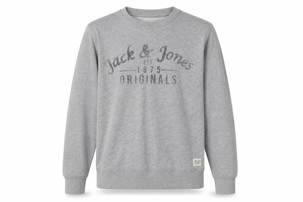 Mens UK M Regular JACK & JONES Grey Pullover Sweatshirt
