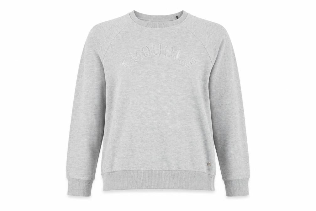 Unisex Adults UK M Regular Firetrap Blackseal Grey Pullover Sweatshirt